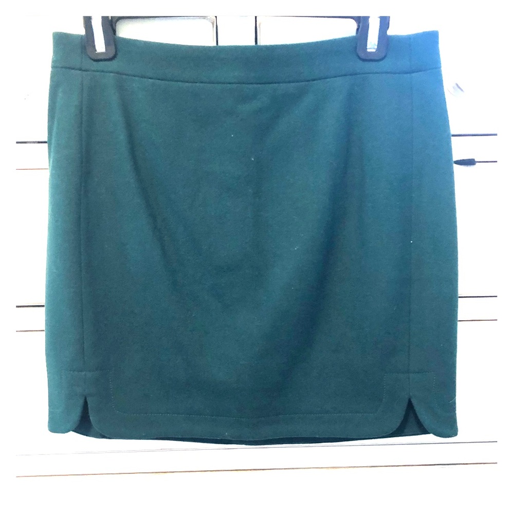Dark Green J. Crew mini skirt
